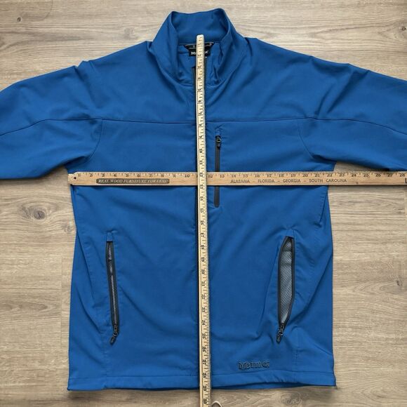 Marmot Softshell Jacket Blue Men’s Size Large Full Zip Outdoor Hiking Activewear - Picture 10 of 12